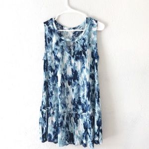 Umgee Blue Floral Boho Dress